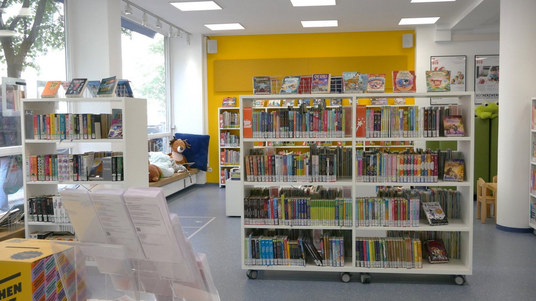 Erdgeschoss-Ansicht in der Bibliothek