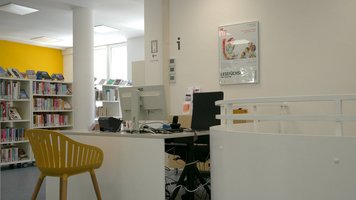Infotheke im ersten Obergeschoss